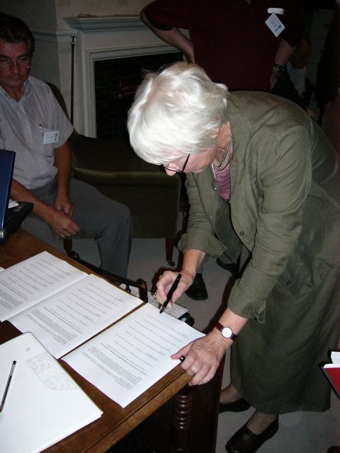 Unterzeichnung der Satzung B. Haardh